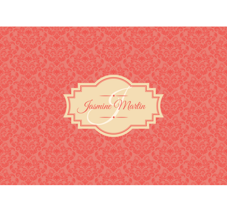 Vintage wall mural elegant name design - TenStickers