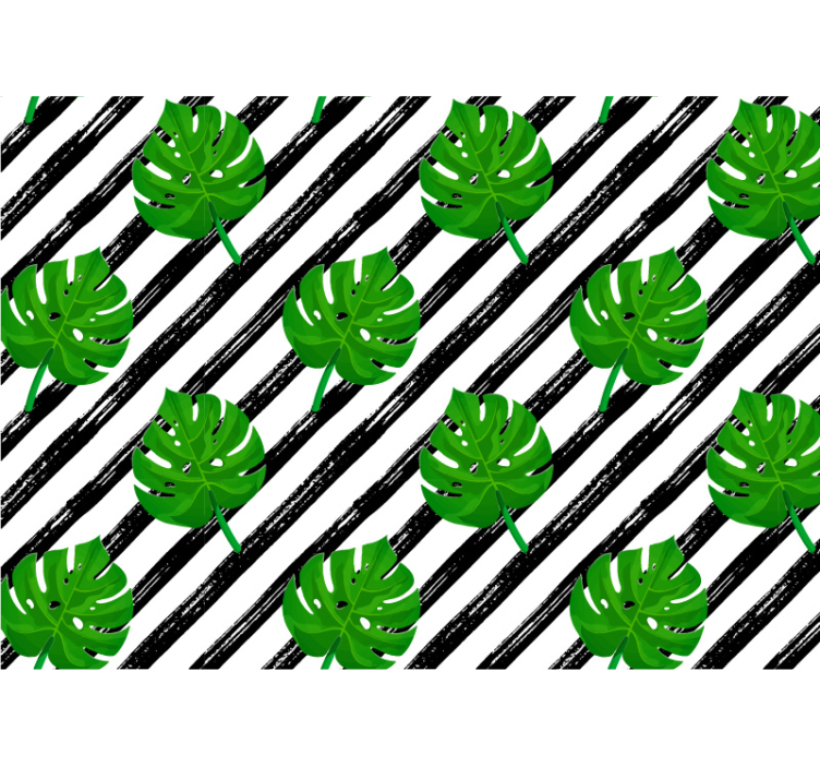 Tropical Leaf Pattern wall mural - TenStickers