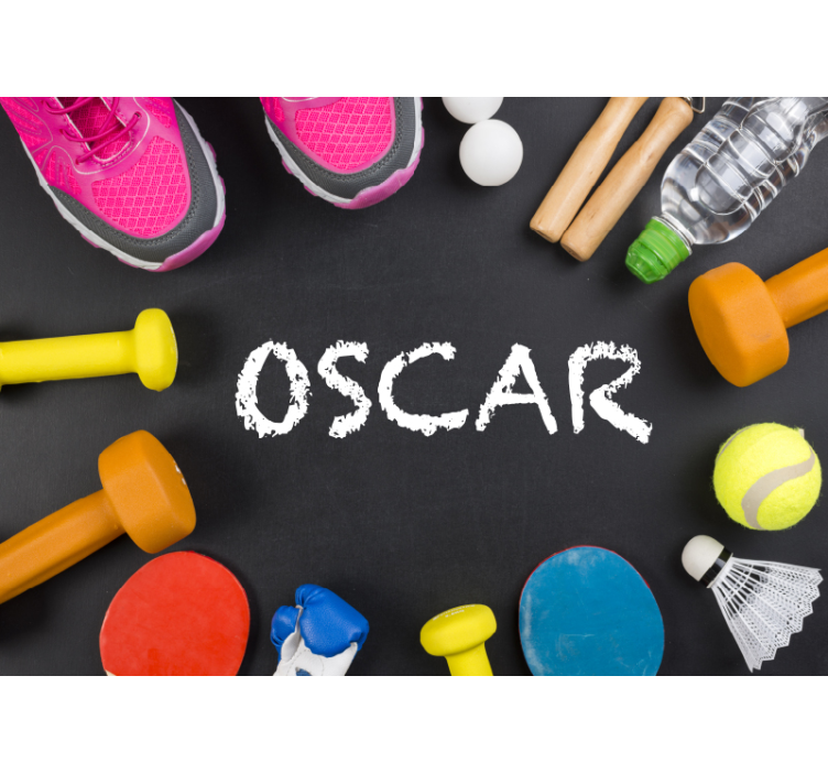 Abstract wall mural fitness essentials showcase - TenStickers