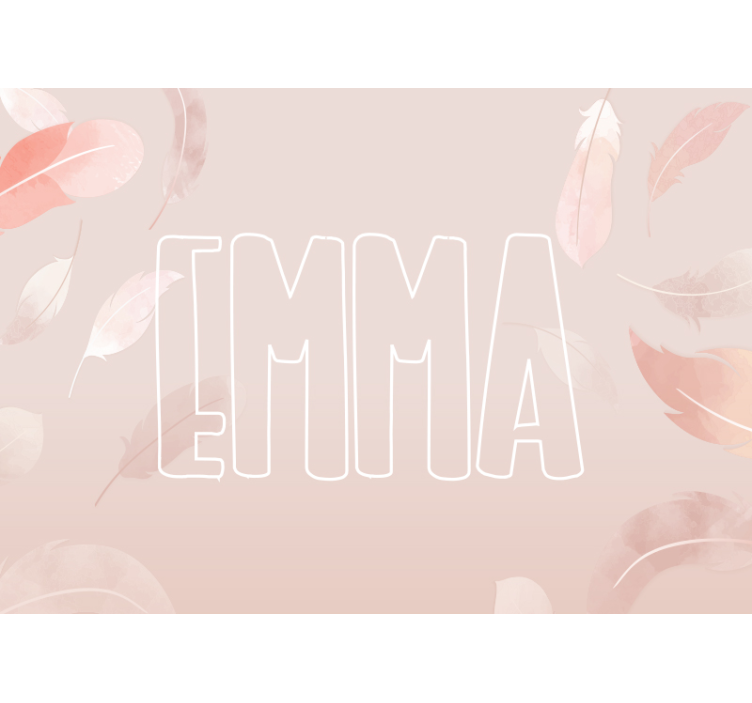 Nursery wall mural with personalized name design - TenStickers