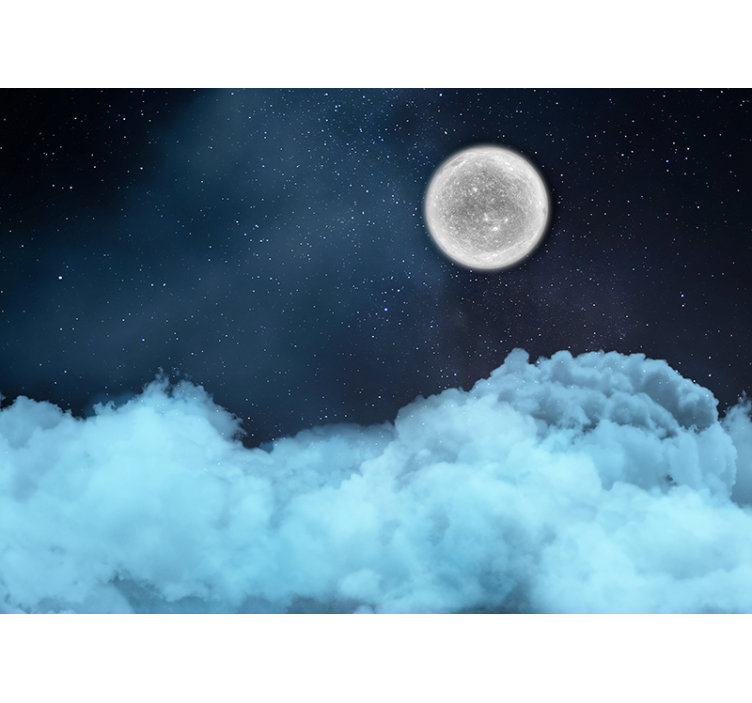 Clouds in starry Night Abstract Wall Murals - TenStickers