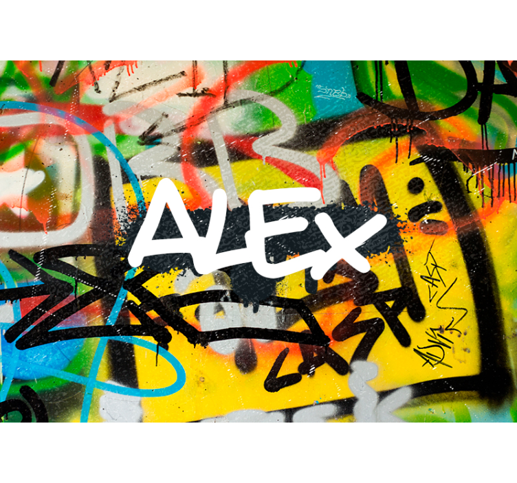 Graffiti brick texture brick wall mural - TenStickers