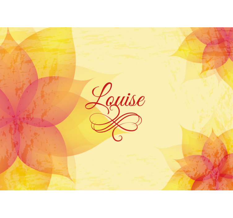 Flower wall mural elegant botanical design - TenStickers