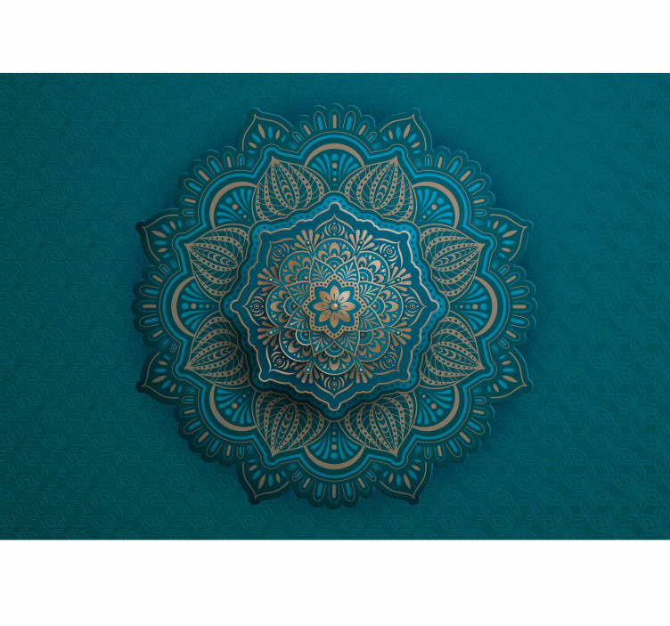 Mandala wall mural with intricate floral design - TenStickers