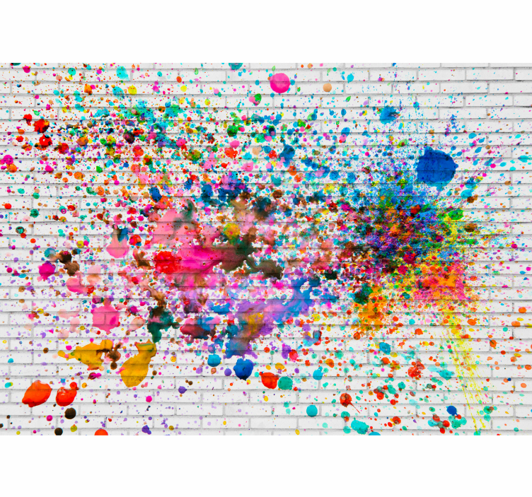 Art wall mural colorful splash explosion - TenStickers