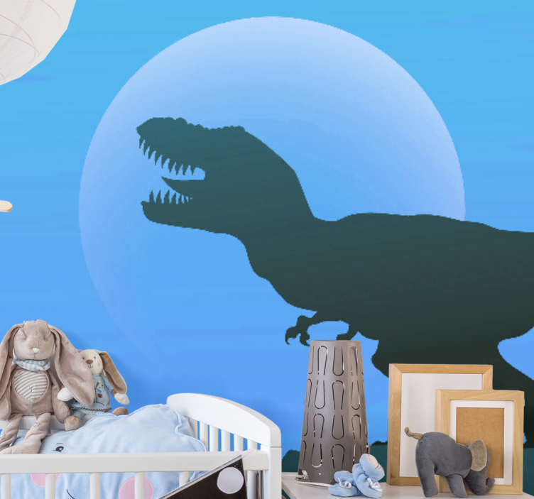 Animal wall mural tyrannosaurus rex silhouette - TenStickers