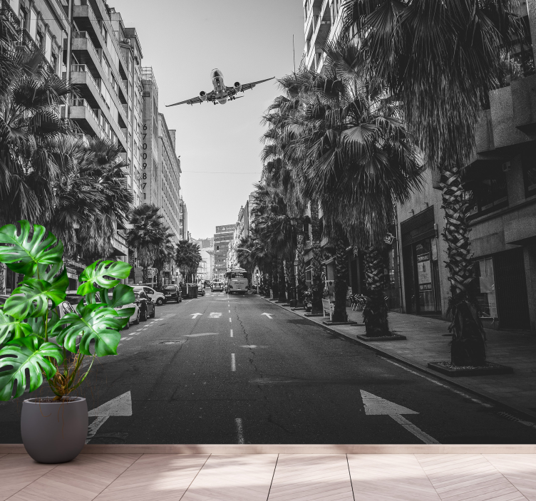 Car and planes Car Photo Wallpaper - TenStickers