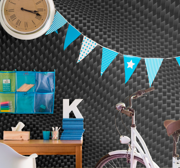 Carbon fiber  3D Wall Mural - TenStickers