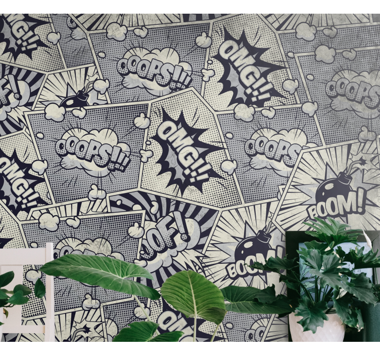 Comic Sound Effects graffiti wall mural - TenStickers