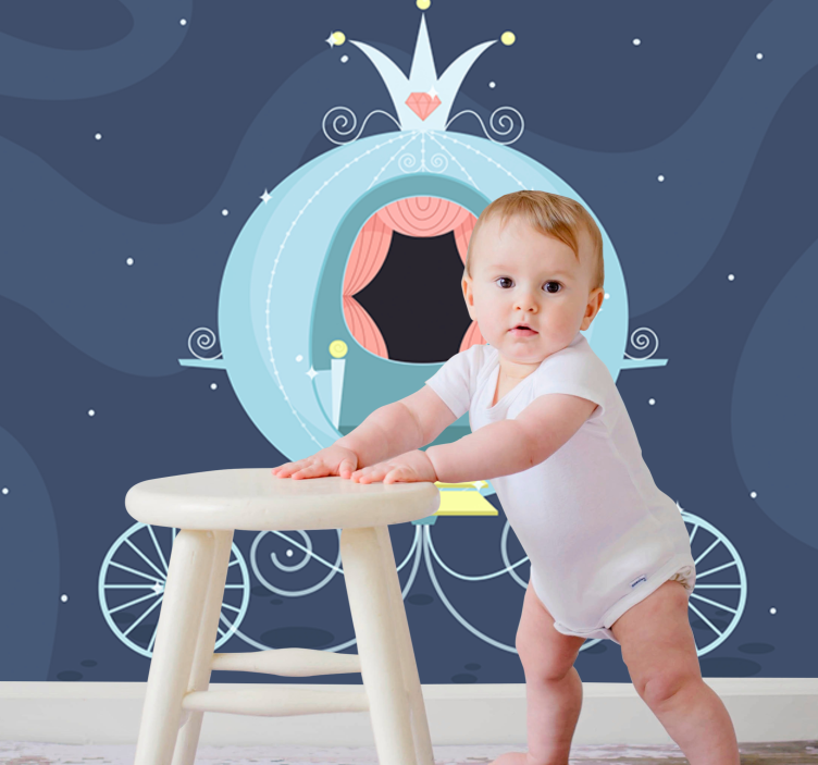 Fairy Tale Carriage childrens wall mural - TenStickers
