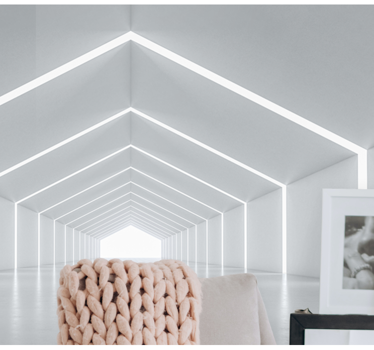 Geometric Light Structure modern wall mural - TenStickers