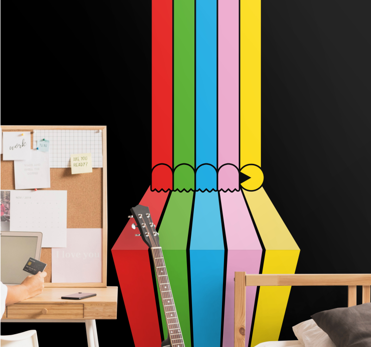 Graffiti wall mural colorful pencil strokes - TenStickers