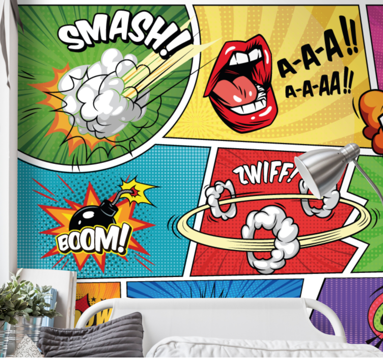 Graffiti wall mural comic book style - TenStickers