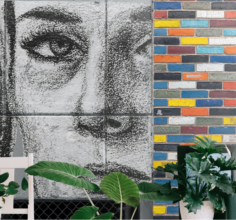 Graffiti wall mural unique urban portrait - TenStickers