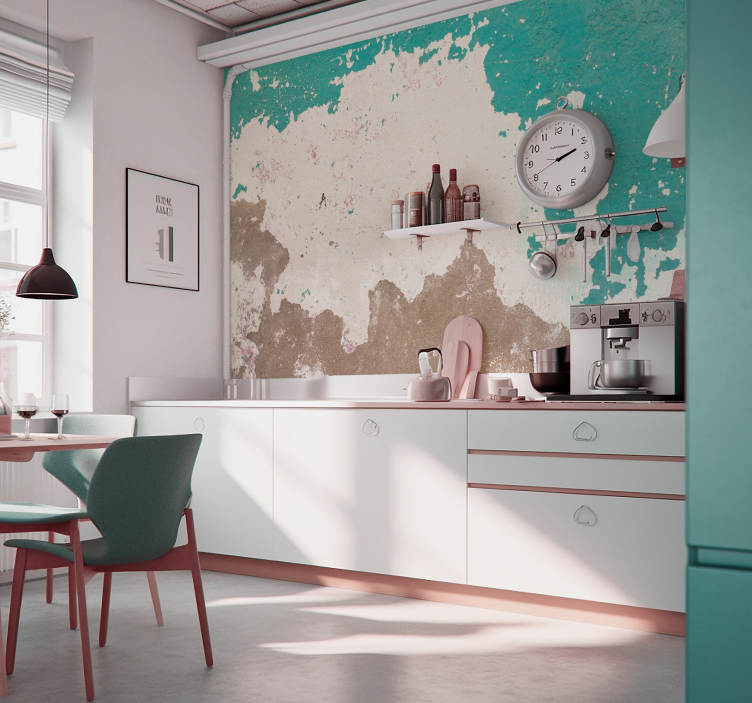 Grungy Peeling Wall Mural - TenStickers