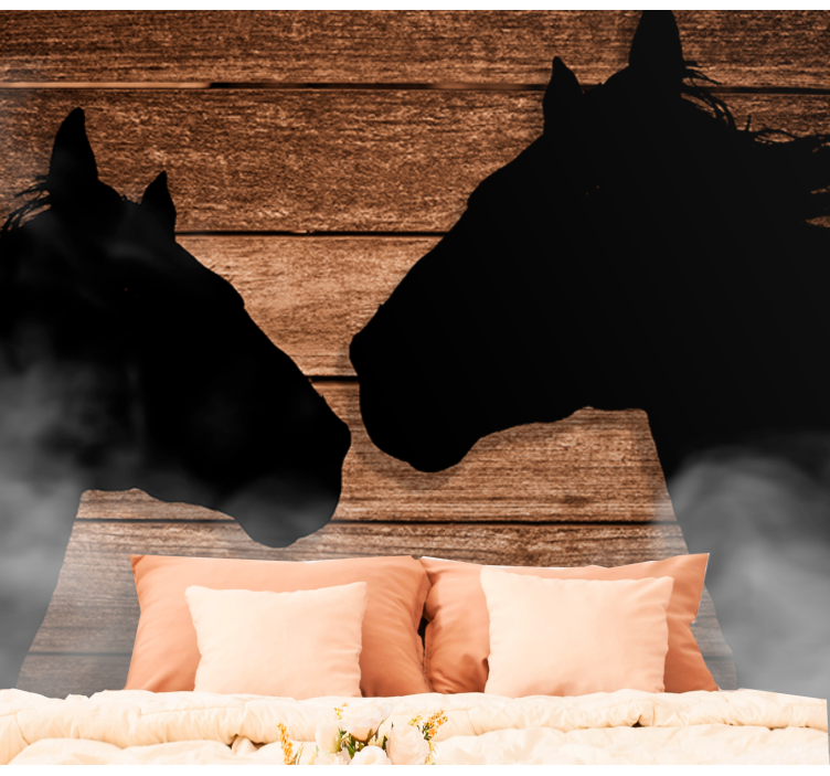 Horse Silhouette Encounter animal wall mural - TenStickers