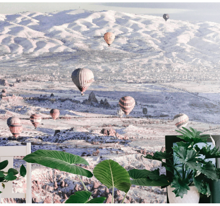 Hot Air Balloons Scenery landscape wall mural - TenStickers