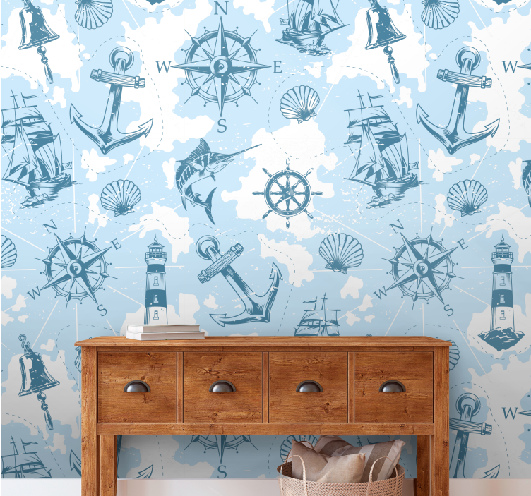 Landscape wall mural marine adventure scene - TenStickers