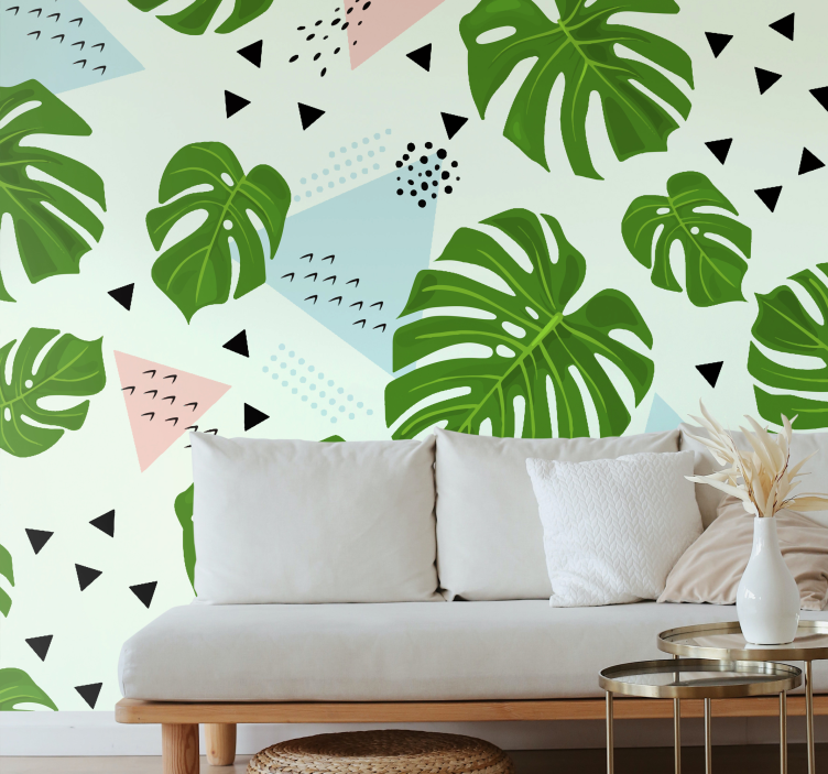 Lush Greenery Design nature wall mural - TenStickers