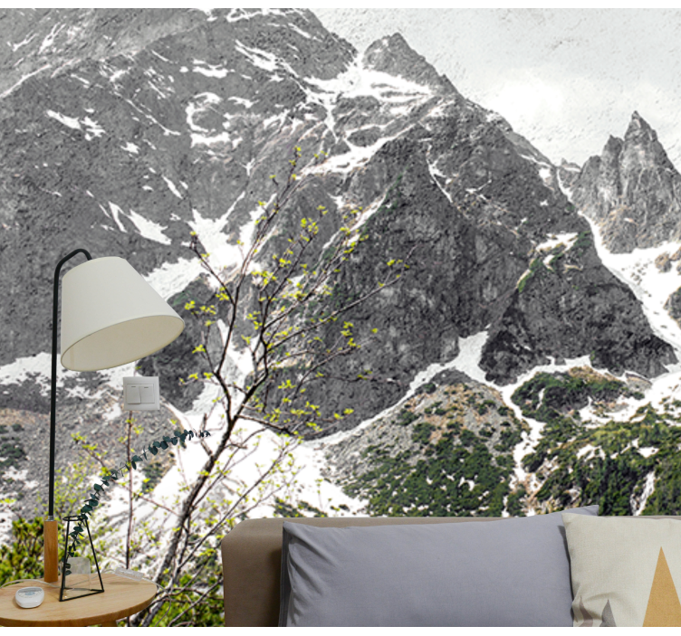Majestic Mountain Scene landscape wall mural - TenStickers