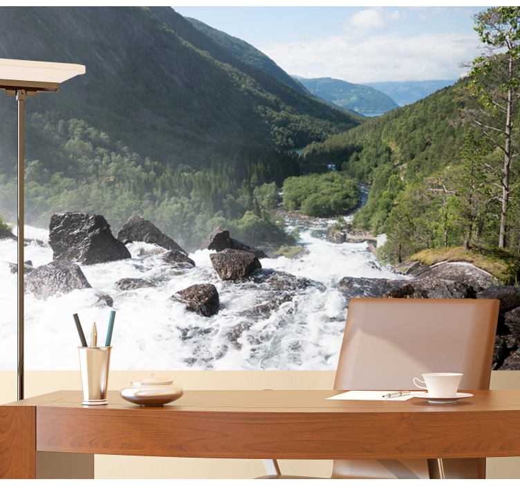 Norwegian landscape nature wall mural - TenStickers