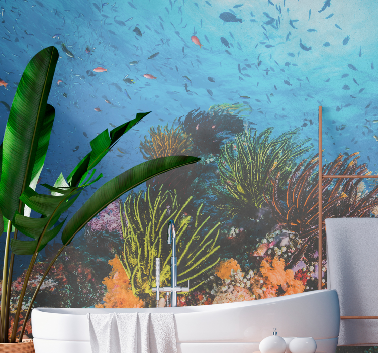 Ocean wall mural underwater coral paradise - TenStickers