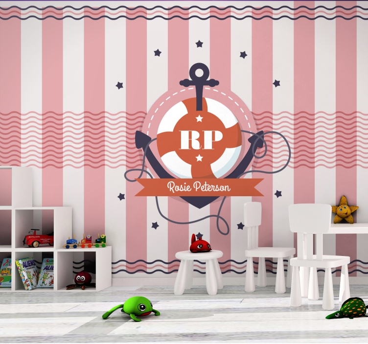 Personalized Nautical Design custom wall mural - TenStickers