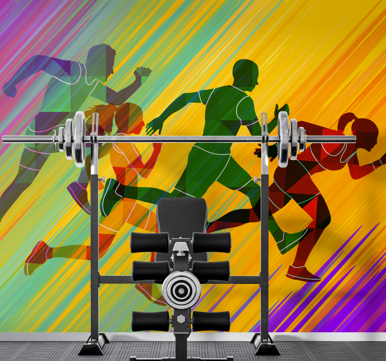 Running fitness People Wall Mural - TenStickers
