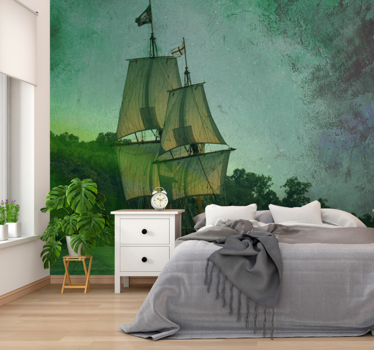 Sailing vessel vehicle wall mural - TenStickers