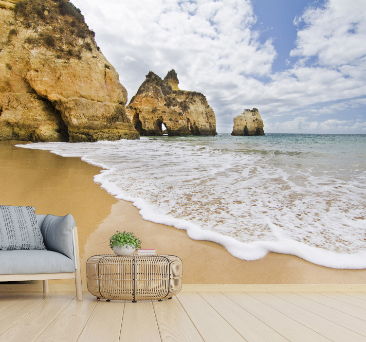 Seaside Cliffs Vista landscape wall mural - TenStickers