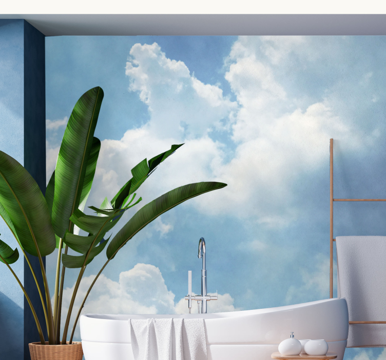 Sky landscape with clouds Bathroom Murals - TenStickers