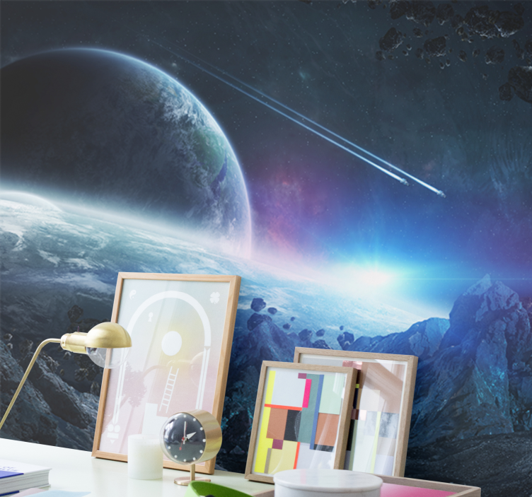 Space wall mural astral planetary scene - TenStickers
