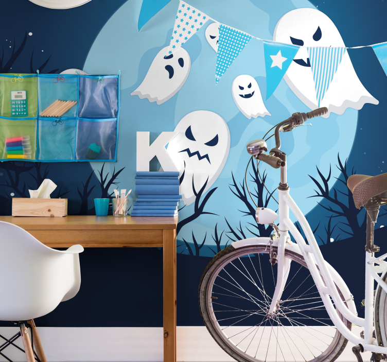 Spooky Ghost Party halloween wall mural - TenStickers