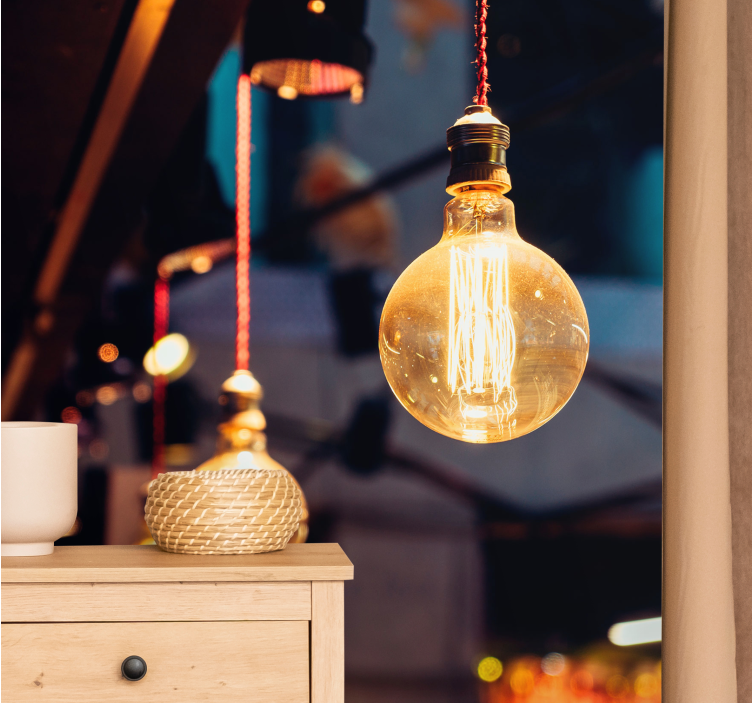 Texture wall mural vintage light fixture - TenStickers