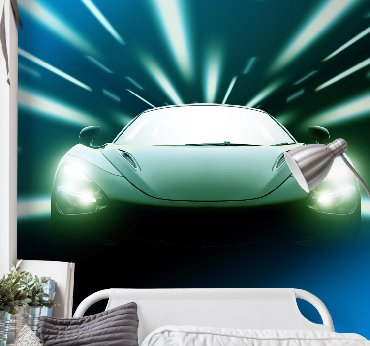 Vehicle wall mural stylish racing car - TenStickers