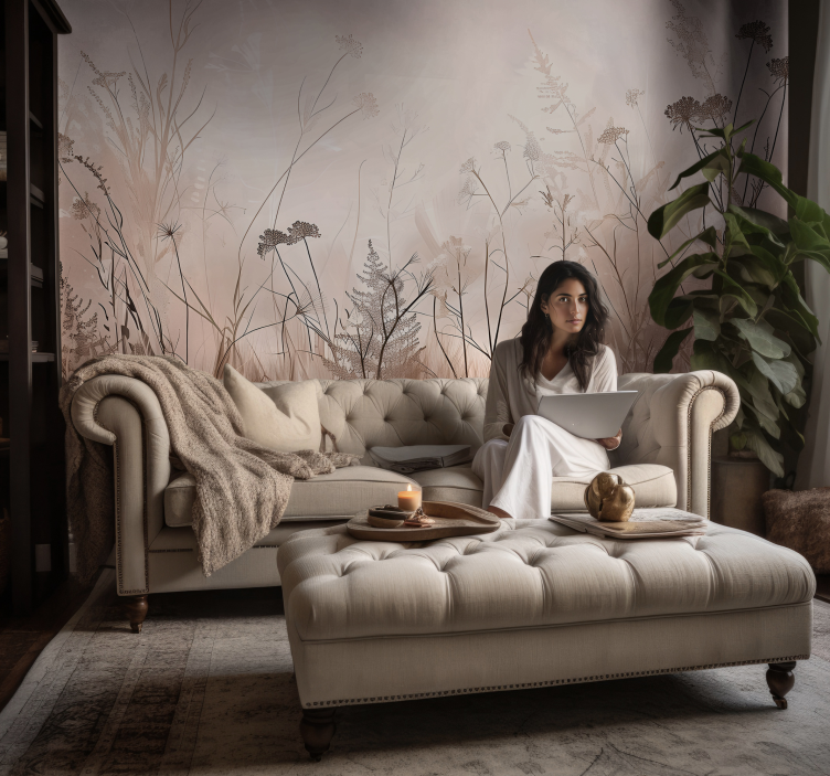 Reeds Plant nature wall mural - TenStickers