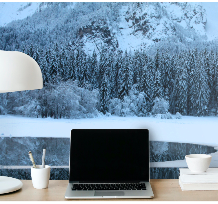 Winder land and lake  Mountain wall mural - TenStickers