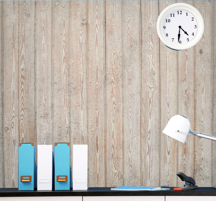 Wood wall mural light wood panels - TenStickers