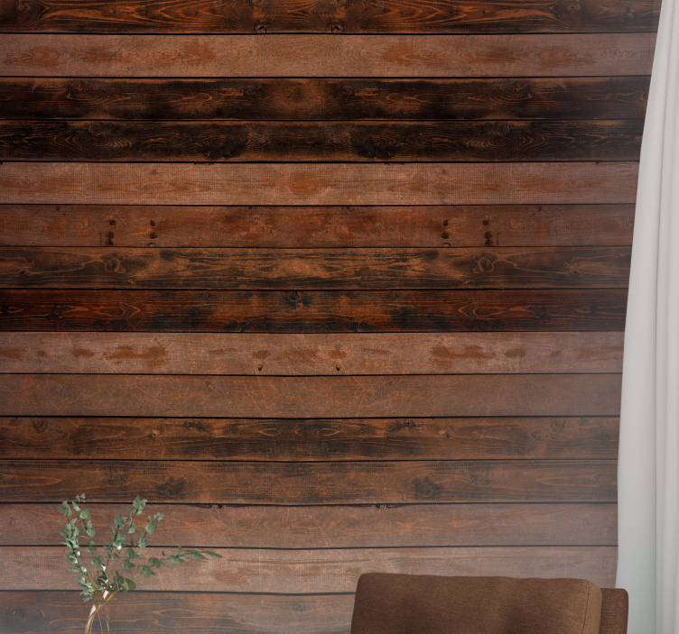 Wood wall mural natural timber panels - TenStickers