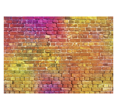 Modern colourful brick art photo wallpaper - TenStickers