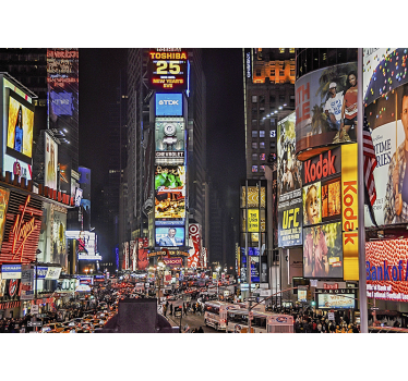 Times Square New York skyline wall mural - TenStickers