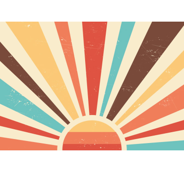 Photomural abstract Vintage Sunset - TenStickers