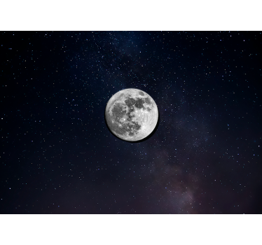 Grey moon in outer space space mural wallpaper - TenStickers