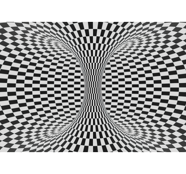 Abstract wall mural optical illusion depth - TenStickers
