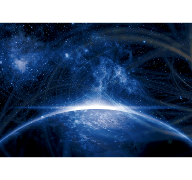 Earth from space energy flow space mural wallpaper - TenStickers