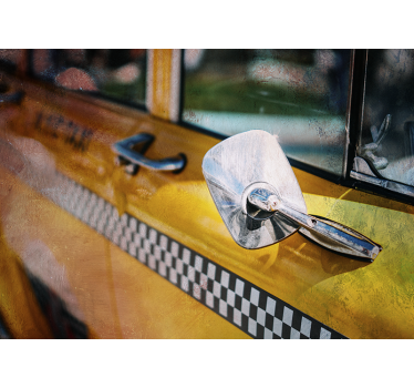 New york wall mural iconic yellow taxi - TenStickers