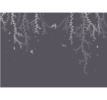 Light white hanging flowers nature murals - TenStickers
