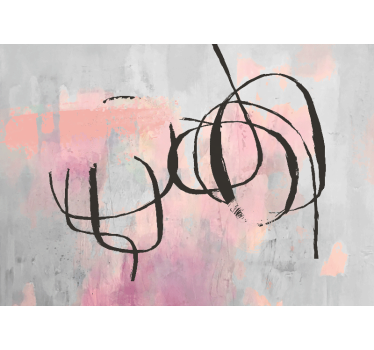 Abstract wall mural with flowing curved lines - TenStickers
