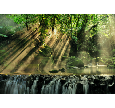 Heavenly nature waterfall mural - TenStickers