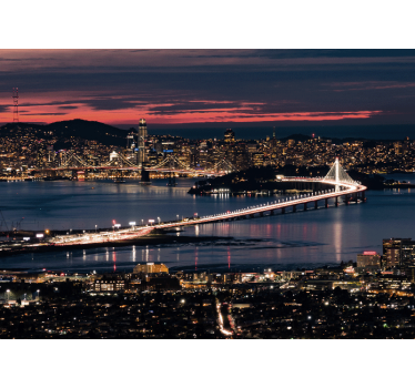 San Francisco in the evening mural wallpaper - TenStickers